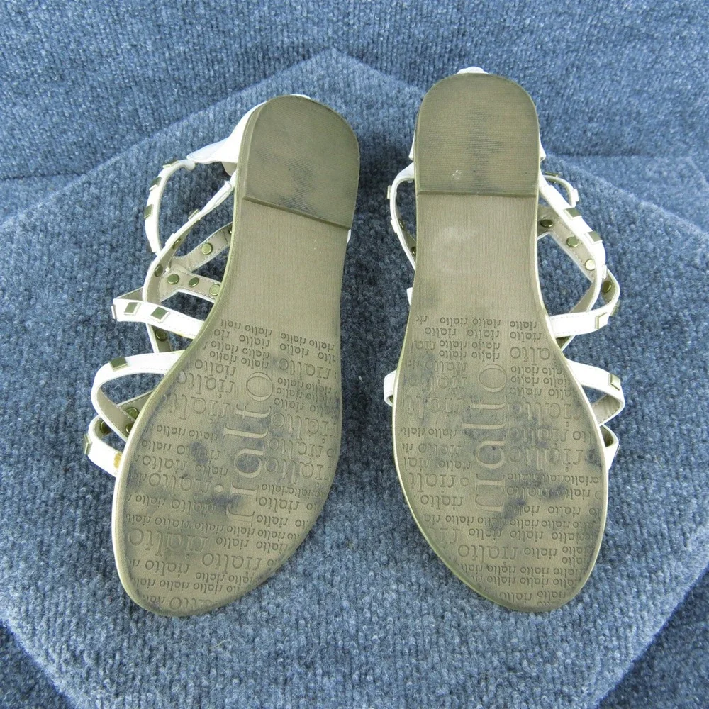 Rialto Ruthie‎ Women Gladiator Sandal Shoes White Synthetic Size 8.5 Medium